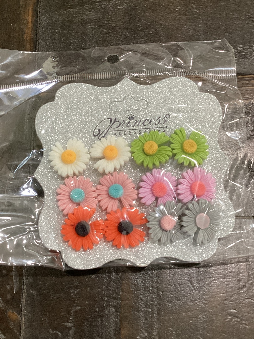 Princess Accessories Kids Floral Stud Earring Set - Multicolor‎ Daisy Mix